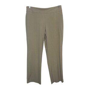 Roz & Ali Pull On Pants Womens Petite 14P Tan New Workwear Dressbarn